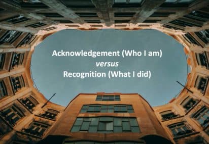 acknowledgement versus recognition